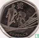 Verenigd Koninkrijk 50 pence 2011 "2012 London Olympics - Triathlon" - Afbeelding 2