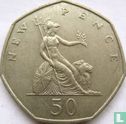 Royaume-Uni 50 new pence 1970 - Image 2