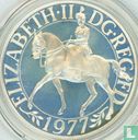 Royaume-Uni 25 new pence 1977 (BE - argent) "25th anniversary Accession of Queen Elizabeth II" - Image 1