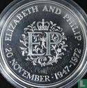 Verenigd Koninkrijk 25 new pence 1972 (PROOF - zilver) "25th Wedding Anniversary of Queen Elizabeth II and Prince Philip" - Afbeelding 1