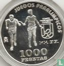 Spanje 1000 pesetas 2000 (PROOF) "Paralympic Games in Sydney - Relay racing" - Afbeelding 2