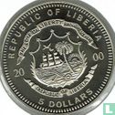 Liberia 5 dollars 2000 (PROOF) "10th anniversary Reunification of Germany" - Image 1
