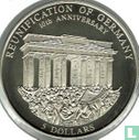 Liberia 5 dollars 2000 (PROOF) "10th anniversary Reunification of Germany" - Image 2