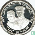 Liberia 20 dollars 1997 (PROOF) "Diana Princess of Wales - Visit to Wales" - Image 2
