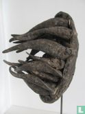 Guere War mask - Wood, horns and animal skin - Bild 1