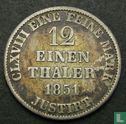 Hannover 1/12 thaler 1851 - Afbeelding 1