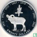 Liberia 20 dollars 2003 (PROOF) "Year of the Goat" - Image 2