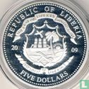 Liberia 5 Dollar 2009 (PP - versilbert) "Barack Obama" - Bild 1