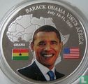 Libéria 5 dollars 2009 (BE) "Barack Obama visits Africa" - Image 2