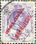 Spanish stamp with overprint - Image 1