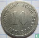 German Empire 10 pfennig 1890 (G) - Image 1