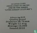 Litouwen 10 litu 2010 (PROOF) "Music" - Afbeelding 3