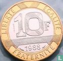 Frankrijk 10 francs 1988 (proefslag) - Afbeelding 1