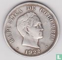 Colombie 50 centavos 1922 (type 2) - Image 1