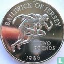 Jersey 2 pounds 1986 (koper-nikkel - geschreven rand) "XIII Commonwealth Games in Edinburgh" - Afbeelding 1