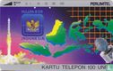 Satellite and map of Indonesia - Afbeelding 1
