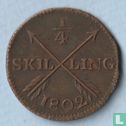 Sweden ¼ skilling 1802 - Image 1