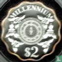 Kaaimaneilanden 2 dollars 2000 (PROOF) "Millennium" - Afbeelding 2