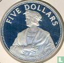 Bahamas 5 dollars 1985 (PROOF) "Christopher Columbus" - Image 2