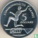 Cayman Islands 5 dollars 1986 "Commonwealth Games in Edinburgh" - Image 2