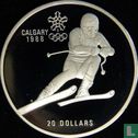 Canada 20 dollars 1985 (BE) "1988 Winter Olympics in Calgary - Alpine skiing" - Image 2