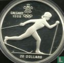 Canada 20 dollars 1986 (PROOF) "1988 Winter Olympics in Calgary - Cross country skiing" - Afbeelding 2