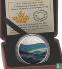 Canada 10 dollars 2017 (PROOF) "150th anniversary of the Canadian Confederation - Aurora borealis at McIntyre creek"