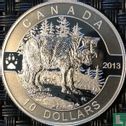 Canada 10 dollars 2013 (PROOF - kleurloos) "Wolf" - Afbeelding 1