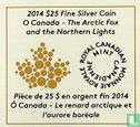 Kanada 25 Dollar 2014 (PP) "Arctic fox and northern lights" - Bild 3