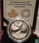 Kanada 20 Dollar 2014 (PP) "Northern lights - Howling wolf" - Bild 3
