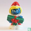Kerstvrouw Smurfin  - Afbeelding 1