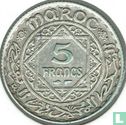 Morocco 5 francs 1929 (AH1347) - Image 2