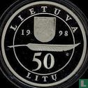 Lituanie 50 litu 1998 (BE) "200th birth anniversary of the poet Adomas Mickevicius" - Image 1