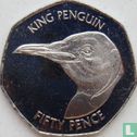 Îles Falkland 50 pence 2018 (non coloré) "King penguin" - Image 2