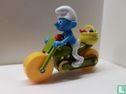 Greedy Smurf on motorcycle - Image 1