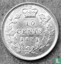 Canada 10 cents 1891 (22 feuilles) - Image 1