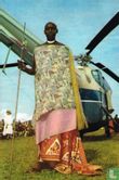 Een waardigheidsbekleder van Urundi bewondert de helicopter... - Image 1