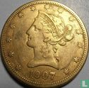 Vereinigte Staaten 10 Dollar 1907 (Liberty head - ohne Buchstabe) - Bild 1