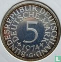 Duitsland 5 mark 1974 (PROOF - G) - Afbeelding 1