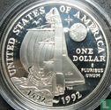 United States 1 dollar 1992 (PROOF) "Columbus quincentenary of America's discovery" - Image 2