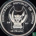 Congo-Kinshasa 10 francs 2007 (PROOF) "Endangered wildlife - Leopard" - Afbeelding 1