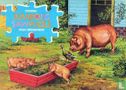 Varkens bij voederbak - Afbeelding 1