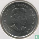 Canada 25 cents 2009 (gekleurd) "Vancouver 2010 Winter Olympics - Women's ice hockey" - Afbeelding 1
