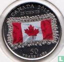 Kanada 25 Cent 2015 (gefärbt) "50th anniversary of the Canadian flag" - Bild 1