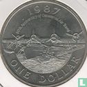 Bermuda 1 dollar 1987 (copper-nickel) "50th anniversary of commercial air travel" - Image 1