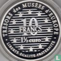 Frankreich 10 Franc - 1½ Euro 1997 (PP) "The Kiss" - Bild 2