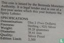 Bermuda 2 dollars 1991 (PROOF) "Spiny lobster" - Afbeelding 3