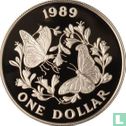 Bermuda 1 dollar 1989 (PROOF) "Monarch butterflies" - Image 1