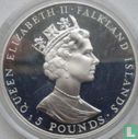 Falklandeilanden 5 pounds 1992 (PROOF) "400th anniversary Discovery of the Falkland Islands" - Afbeelding 2