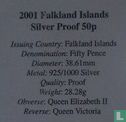 Falklandeilanden 50 pence 2001 (PROOF - zilver) "Centenary of the death of Queen Victoria" - Afbeelding 3